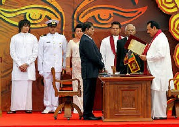 After resignation of mahindra rajapakse ranil wickremesinghe takes oath as PM