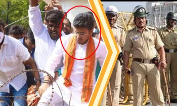 Hyderabad police registered a case against BJP leader Tejashwi Surya for entering Osmania University