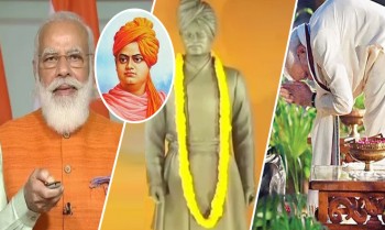 PM Modi unveiled statue of Swami Vivekananda at JNU campus via video conferencing