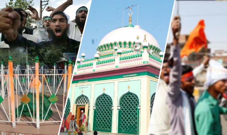 आगरा में मजारों को भगवा रंग से पेंट करने के आरोप में तीन युवक गिरफ्तार, CCTV से हुई पहचान आगरा में मजारों को भगवा रंग से पेंट करने के आरोप में तीन युवक गिरफ्तार, CCTV से हुई पहचान
