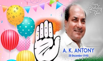 Former Union Minister A.K. Antony 80th birthday today