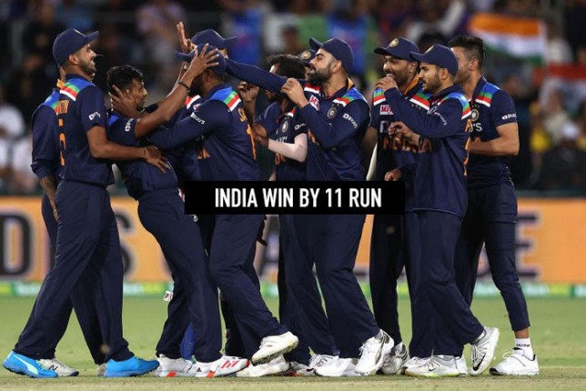 Ind Vs Aus 1st T-20: भारत ने ऑस्ट्रेलिया को 11 रन से हराया, तीन मैचों की सीरीज में 1-0 की बढ़त Ind Vs Aus 1st T-20: भारत ने ऑस्ट्रेलिया को 11 रन से हराया, तीन मैचों की सीरीज में 1-0 की बढ़त
