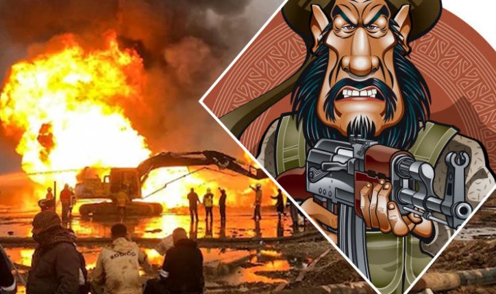 आईएस आतंकवादियों ने इराक में 2 तेल के कुओं में लगाई आग आईएस आतंकवादियों ने इराक में 2 तेल के कुओं में लगाई आग