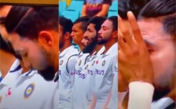 Mohammed Siraj In Tears While Singing Indian National Anthem
